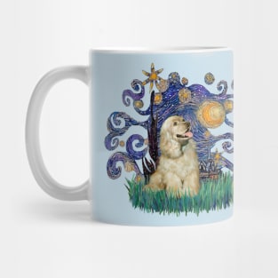 A Starry Night (Van Gogh) Derivative Featuring a Cocker Spaniel (buff) Mug